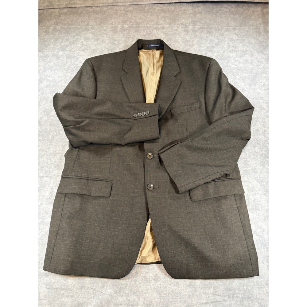 Lauren Ralph Lauren Wool Cashmere Blazer 44R Brown Glen Plaid Sport Coat Canada